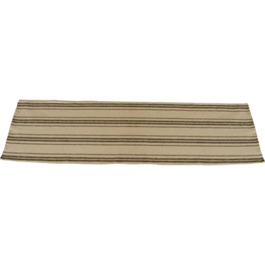Grain Sack Stripe Oat Black Table 45
